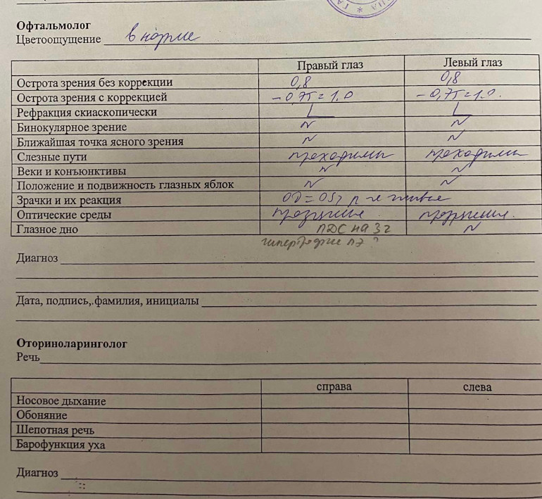 Гипертрофия пигментного эпителия глаза